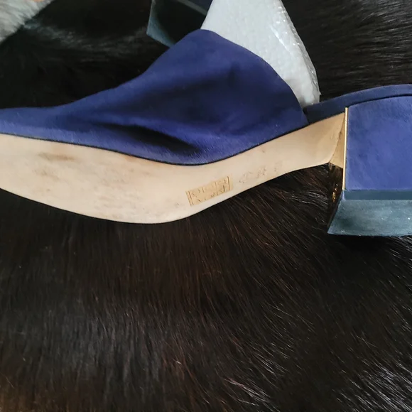 Tory Burch Blue Mules Sleek and Comfortable - Picture 4 of 6